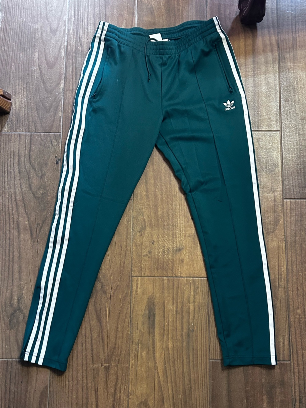 adidas Teal Green 3-Stripe Joggers